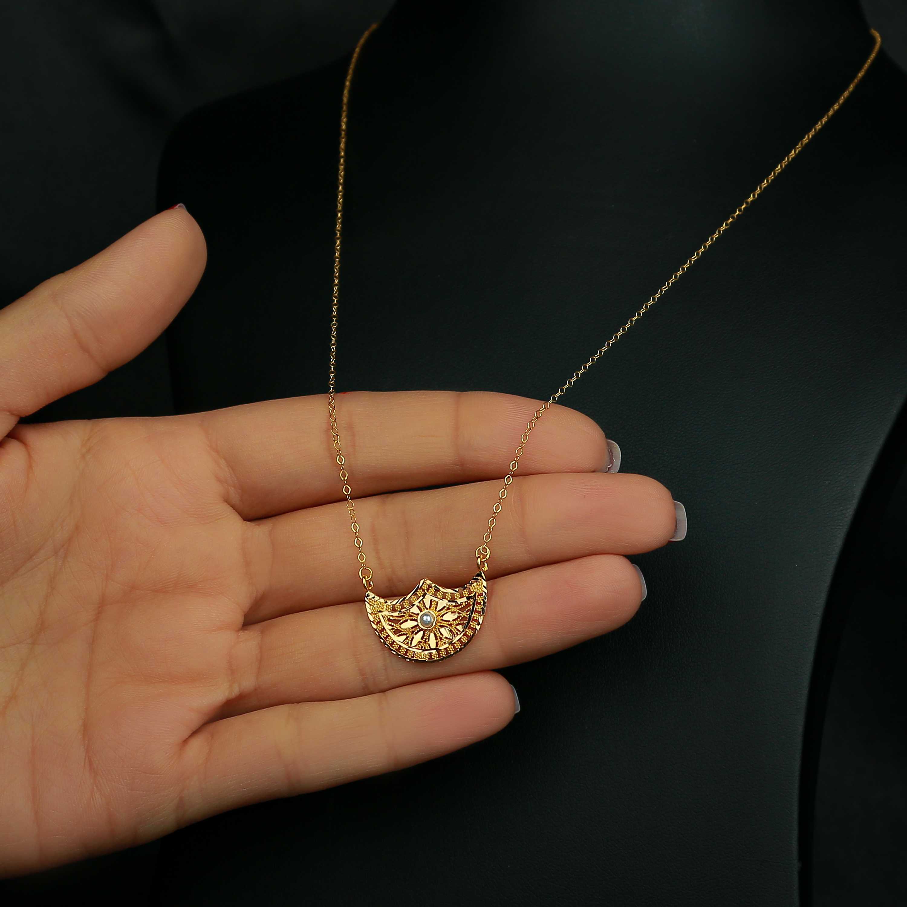 21 karat gold necklace, Turkish made - (H-0639)